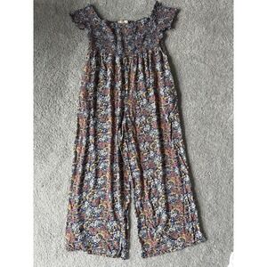 Rewind smocked off shoulder jumpsuit floral Size 2X